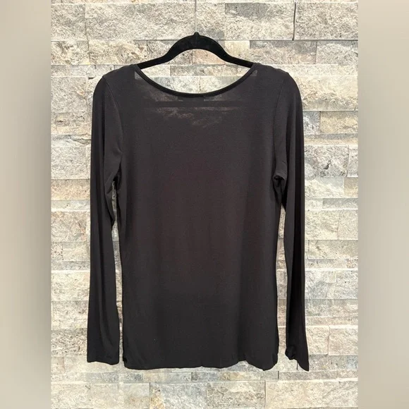 Casual Black Long Sleeve Top Size M - Picture 3 of 8